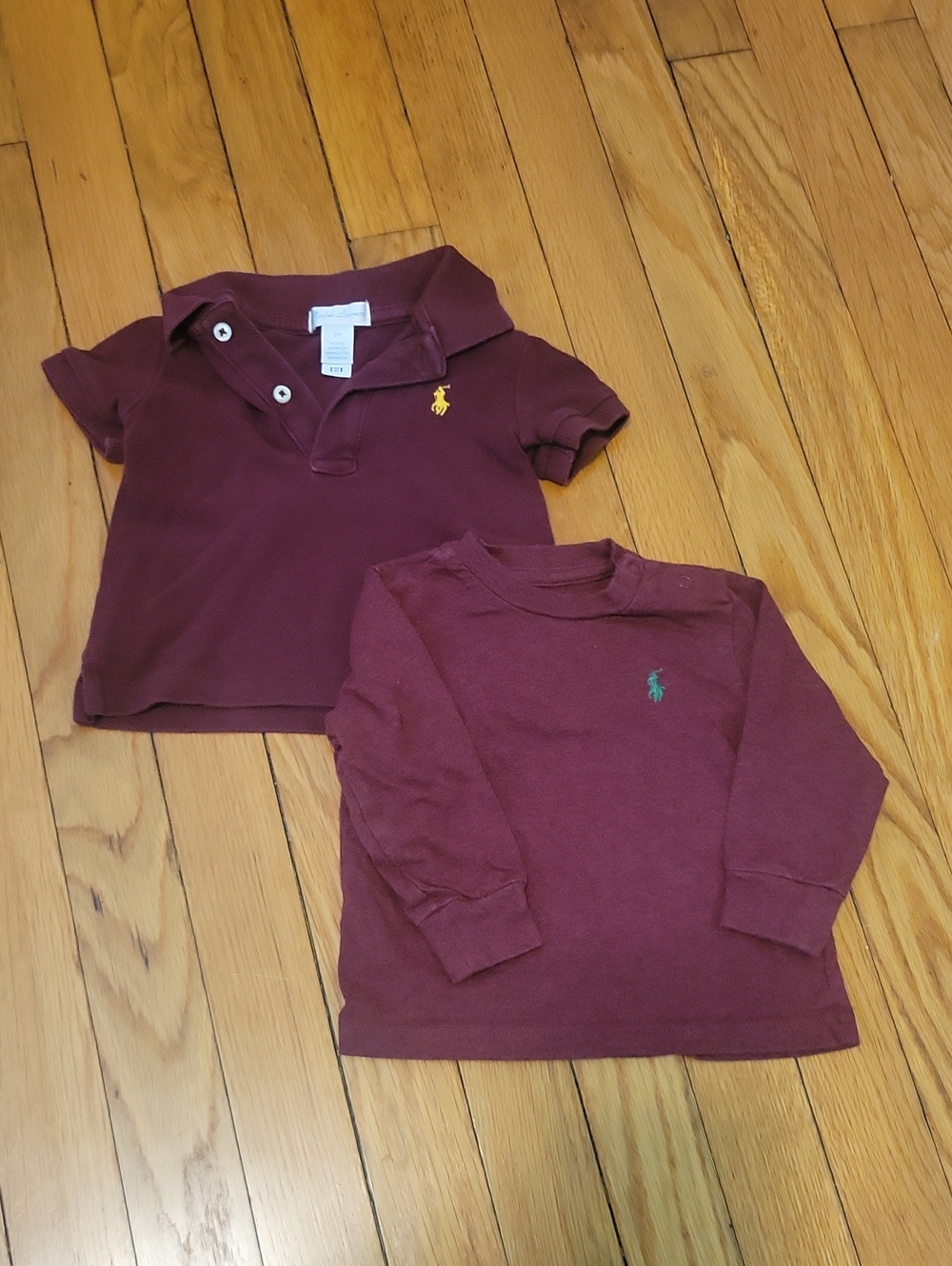 Polo by Ralph Lauren Kids Burgundy Polo & Long Sleeve Tee